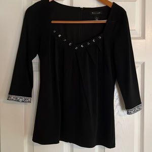 White House, Black market black dress top.